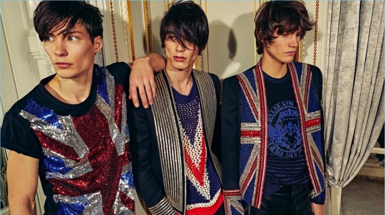 Balmain embraces a British style motif as part of its pre-fall 2018 collection.