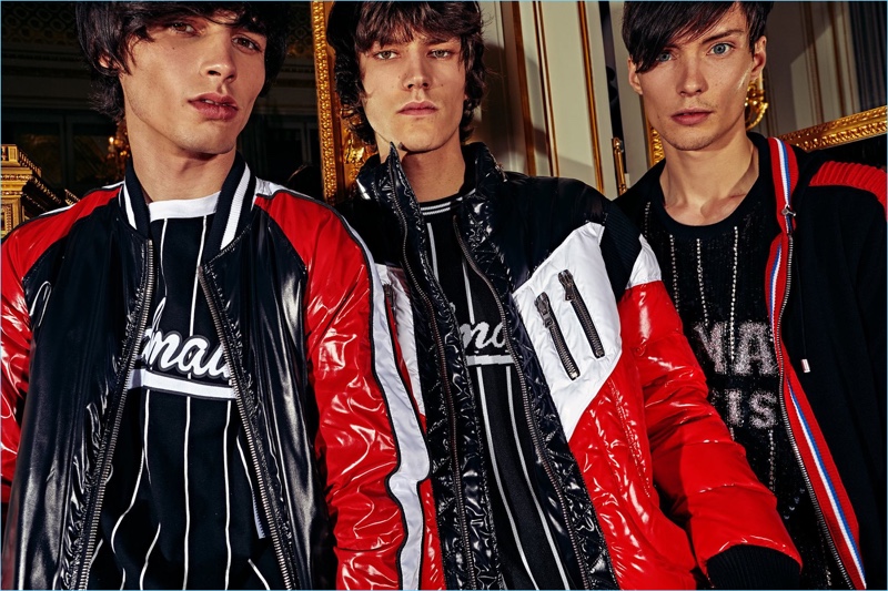 Sporty style reigns with color blocked looks from Balmain's pre-fall 2018 men's collection. » Balmain Goes Glam for Rock-Inspired Pre-Fall '18 Collection Sporty style reigns with color blocked looks from Balmain's pre-fall 2018 men's collection.