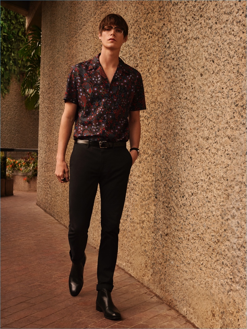Model Conrad Leadley fronts Ben Sherman's spring-summer 2018 campaign.