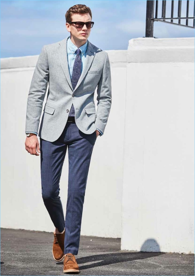 A sharp vision, Ben Sherman wears tailoring from Ben Sherman.