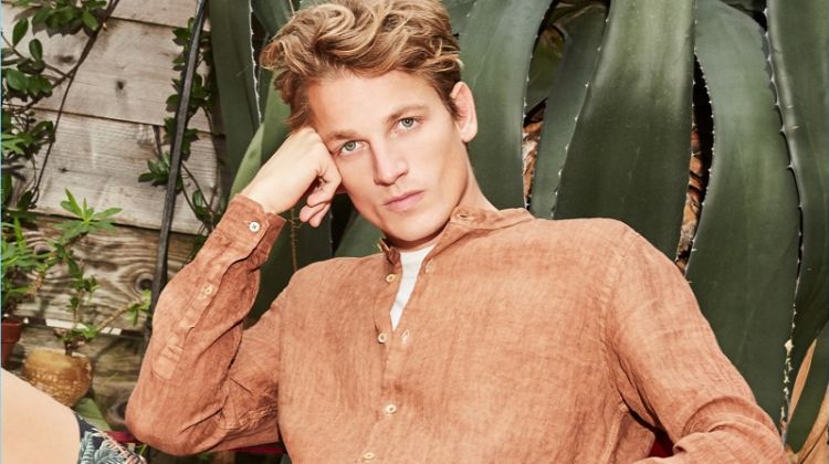 Hugo Sauzay Models Smart Spring Fashions by Brooksfield
