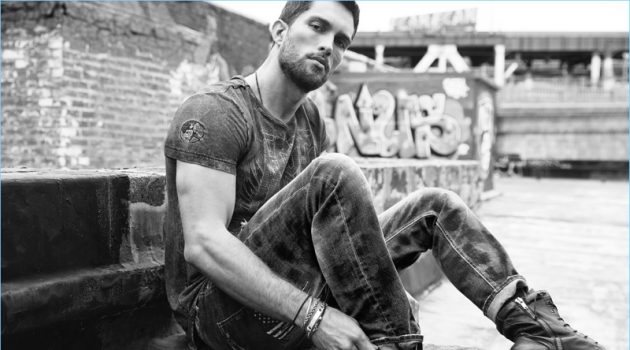 Tobias Sørensen Rocks Denim for Buffalo David Bitton Tobias Sørensen fronts a campaign for Buffalo David Bitton.