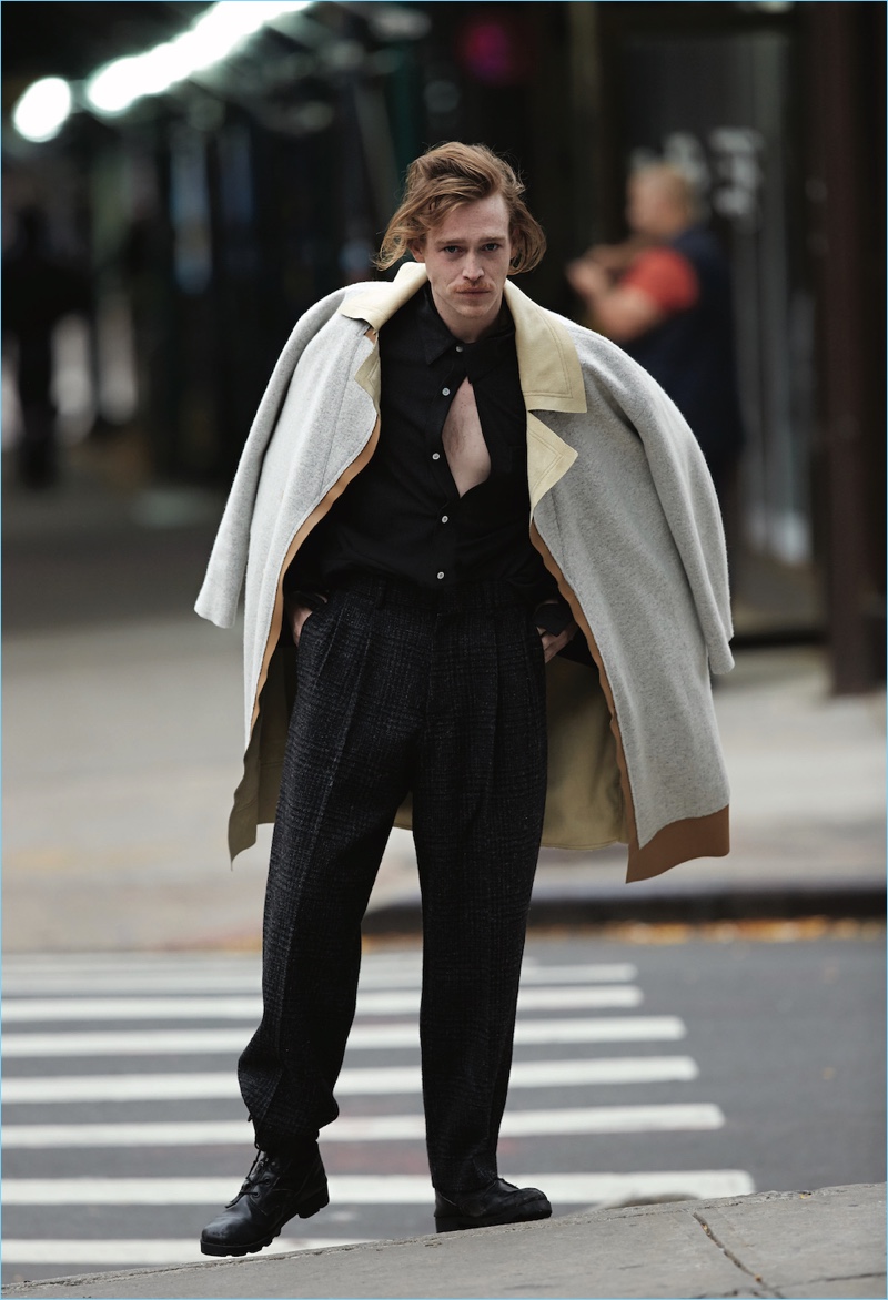 Connecting with Un-Titled Project, Caleb Landry Jones wears clothing by N. Hoolywood with his own boots. » Caleb Landry Jones Stars in Un-Titled Project Shoot, Talks 'Three Billboards' Connecting with Un-Titled Project, Caleb Landry Jones wears clothing by N. Hoolywood with his own boots.