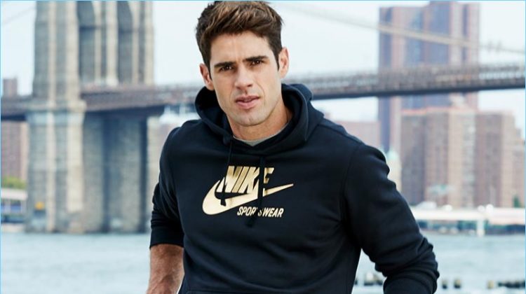 Chad White Goes Sporty in Nike Sweatshirt