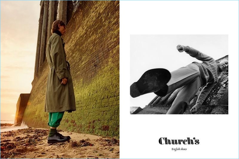 Church's enlists Rogier Bosschaart to front its spring-summer 2018 campaign. » Rogier Bosschaart is Beach-Bound for Church's Spring '18 Campaign Church's enlists Rogier Bosschaart to front its spring-summer 2018 campaign.