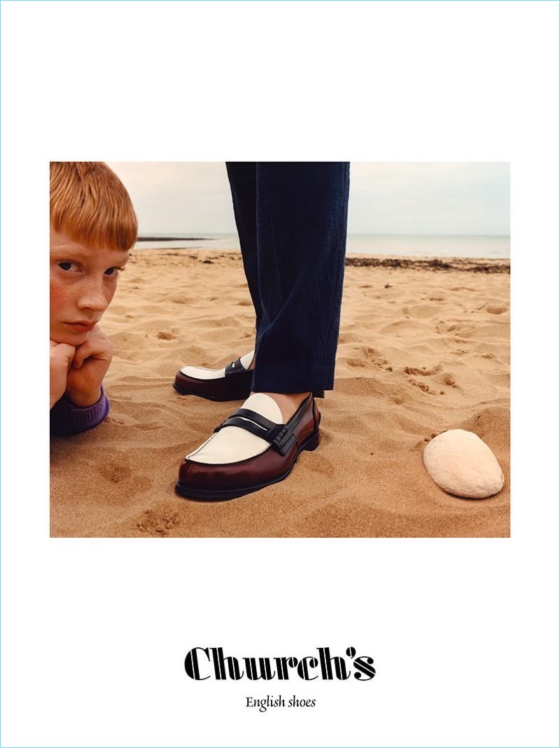 Taking to the beach for its spring-summer 2018 campaign, Church's features its loafers.