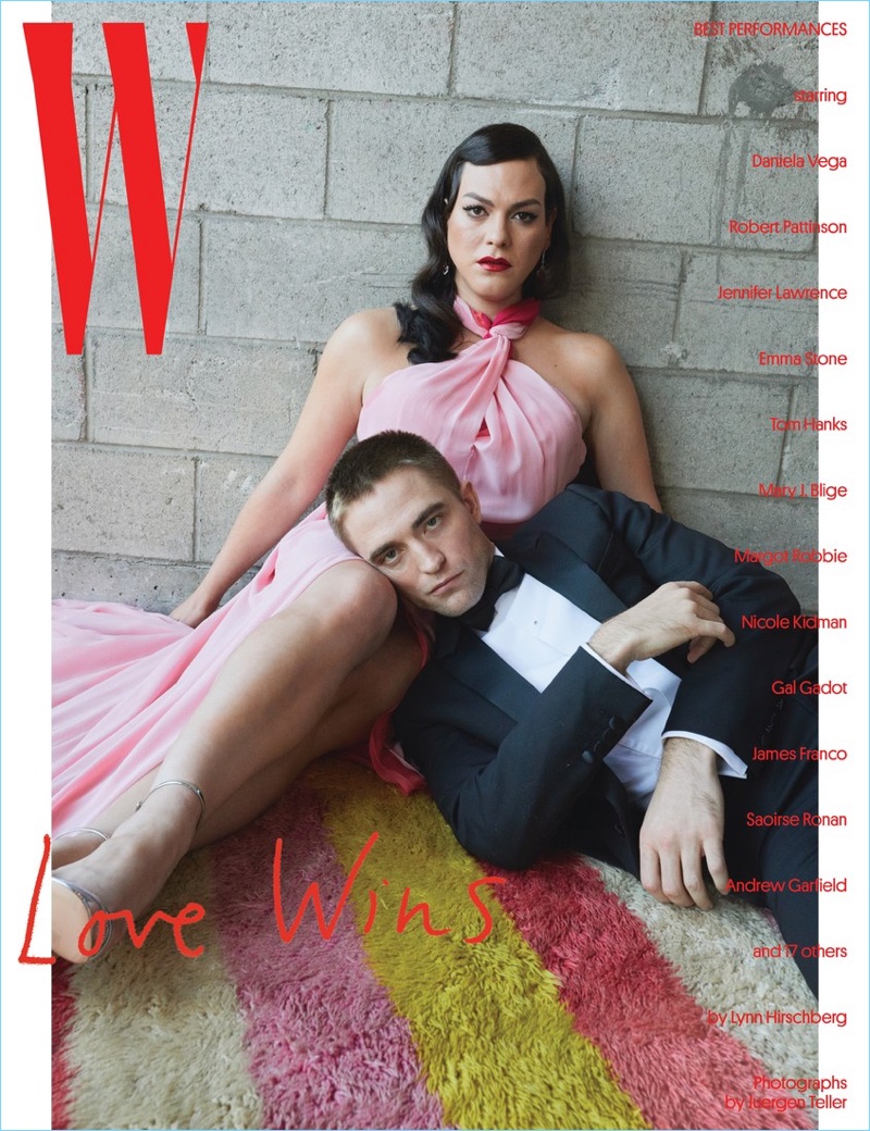 Daniela Vega and Robert Pattinson cover W magazine.