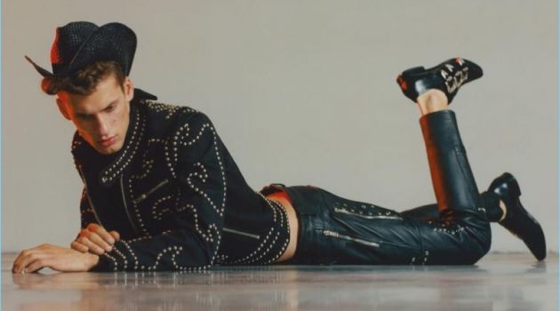 David Trulik is Clad in Leather for Man About Town David Trulik is Clad in Leather for Man About Town