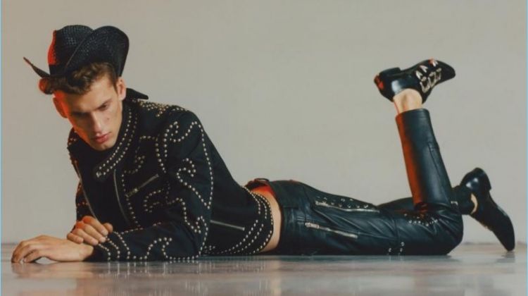 David Trulik is Clad in Leather for Man About Town