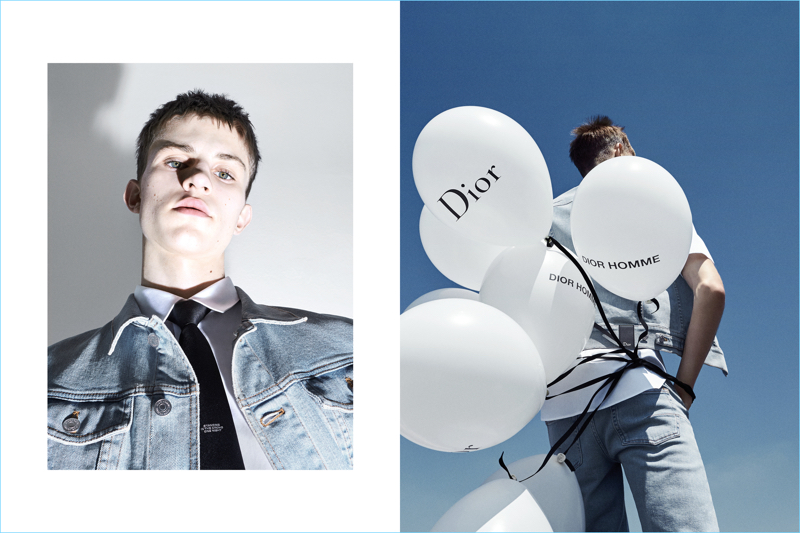 Designer Kris Van Assche revisits denim classics for a new Dior Homme collection.