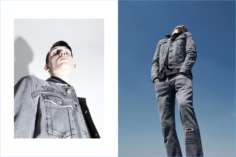 Subtle prints bring a rebellious edge to Dior Homme's denim collection.