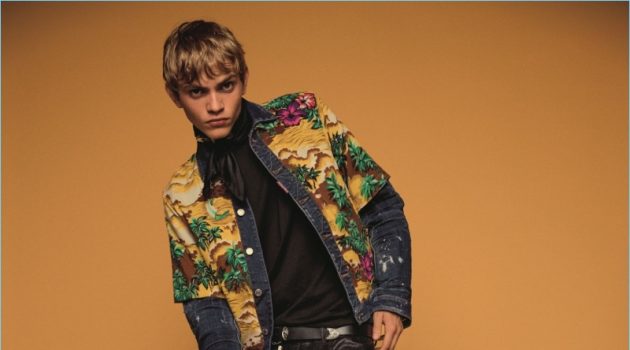 Jose Lucero appears in Dsquared2's spring-summer 2018 campaign.