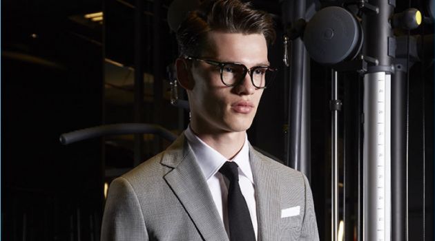 Filip Hrivnak Dons Sharp Suits from Dsquared2's Classic Collection Filip Hrivnak dons a single-breasted suit in grey by Dsquared2.