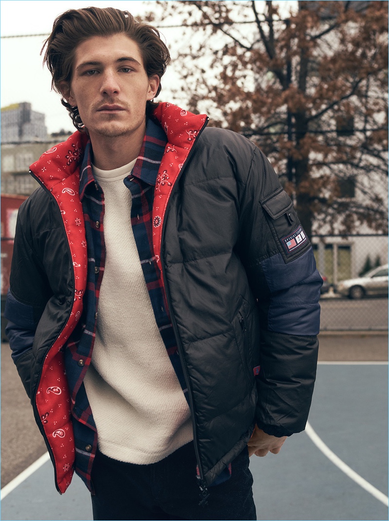 Opening Ceremony updates the puffer jacket with a pop of print. The jacket looks great with a Stüssy flannel shirt, Our Legacy sweater, and A.P.C. corduroy pants.