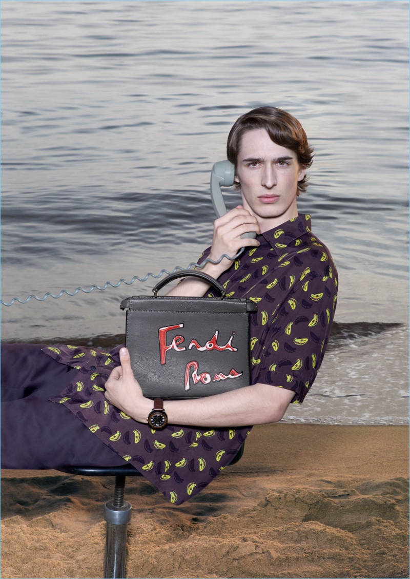 Dylan Fender fronts Fendi's spring-summer 2018 campaign.