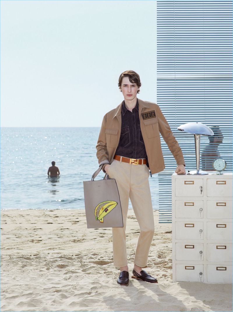 Fendi enlists model Dylan Fender to star in its spring-summer 2018 campaign.