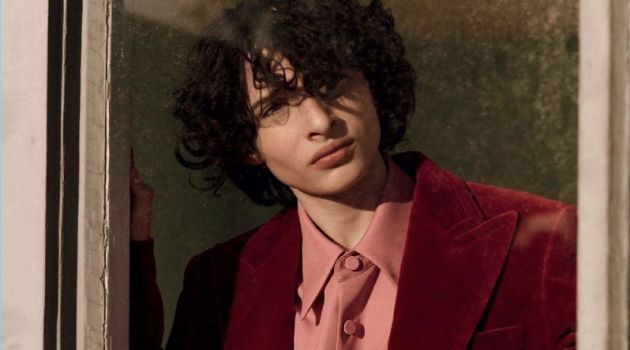 Finn Wolfhard Poses for L'Officiel Hommes España, Discusses Price of Fame Appearing in a photo shoot, Finn Wolfhard wears a dapper Gucci look.