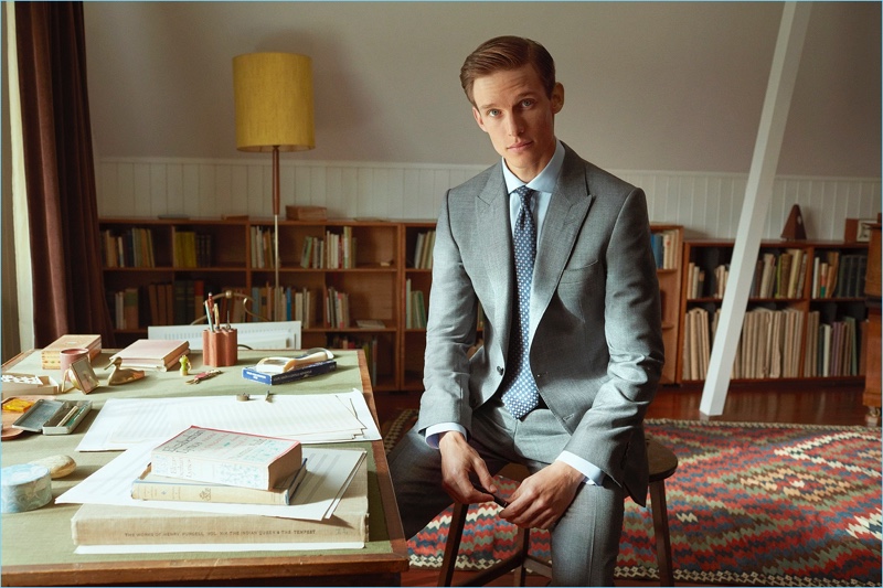 Adam Whitehead photographs Chris Doe for Gieves & Hawkes' spring-summer 2018 campaign.