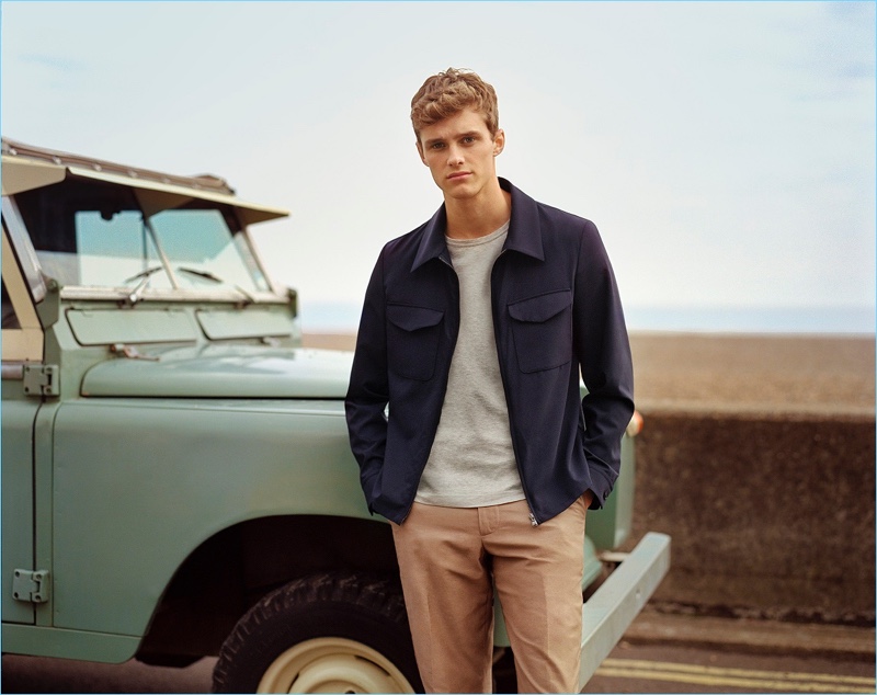 Hamish Quigley stars in Gieves & Hawkes' spring-summer 2018 campaign.