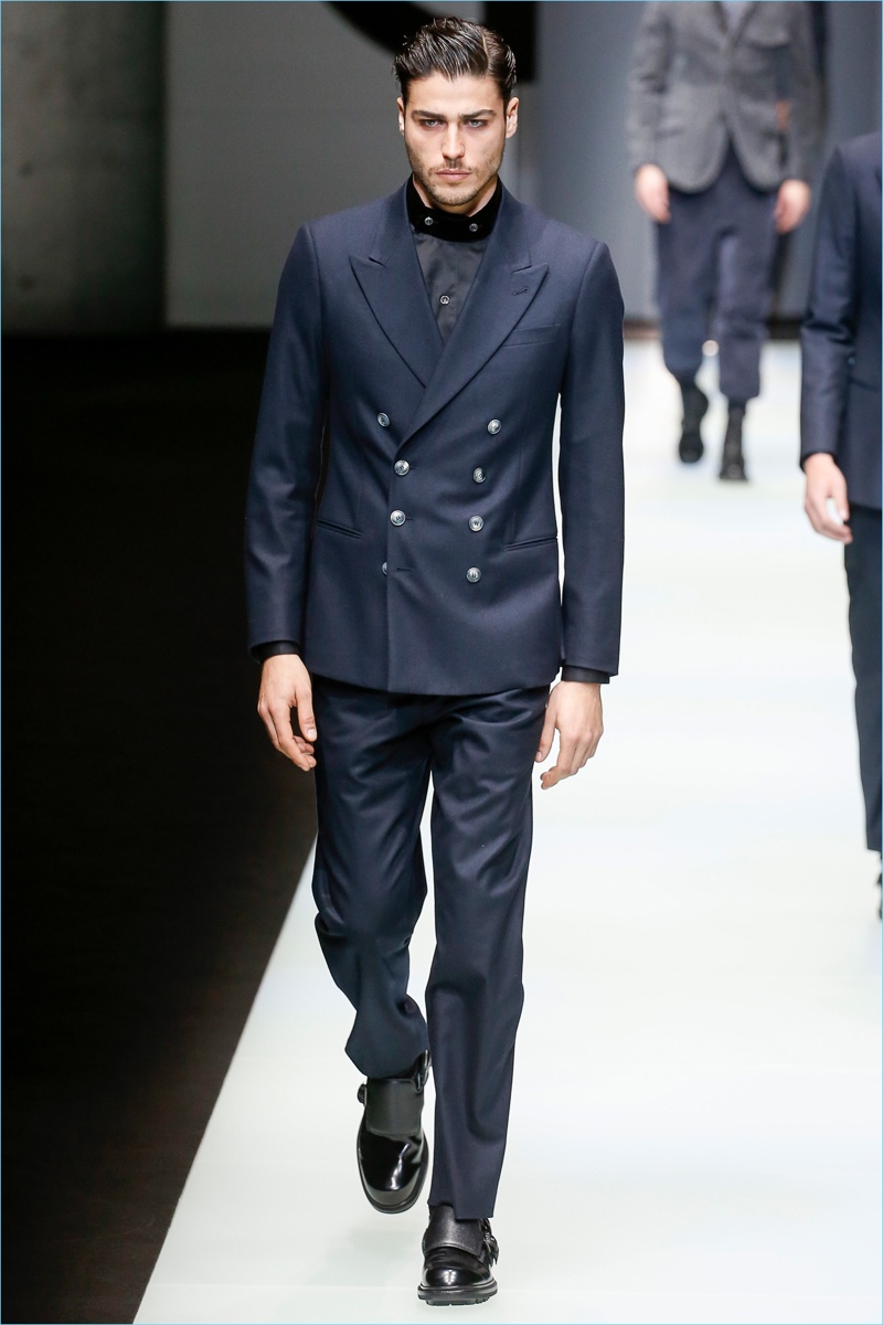 Labels such as Giorgio Armani easily deliver timeless essentials such as sharp tailoring.