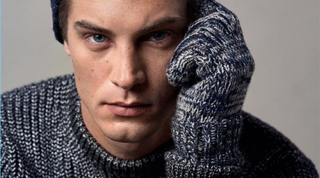Greg Nawrat Dons Nordic Knits by Reserved Front and center, Greg Nawrat wears knitwear from Reserved.