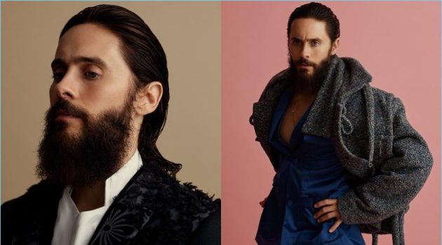 Actor Jared Leto wears flamboyant styles for the pages of Clash magazine.