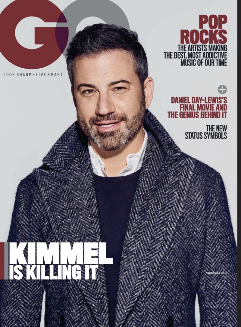 Jimmy Kimmel covers the February 2018 issue of GQ.