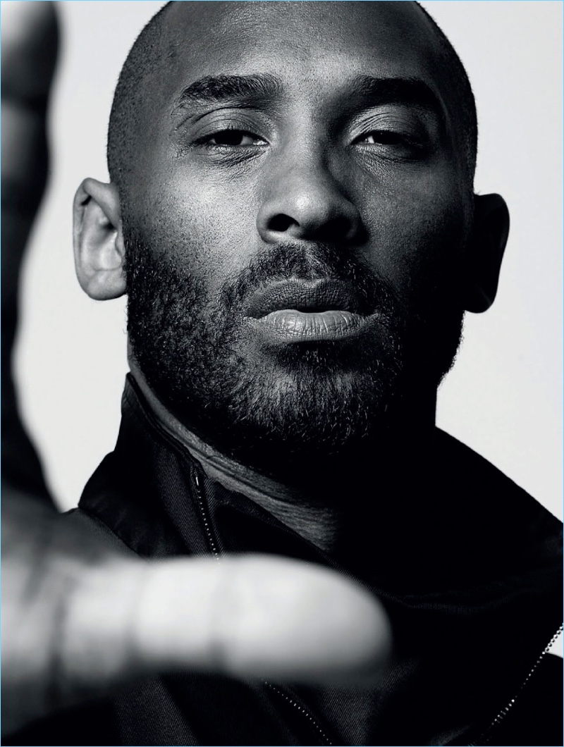 Starring in a photo shoot, Kobe Bryant wears Lanvin.