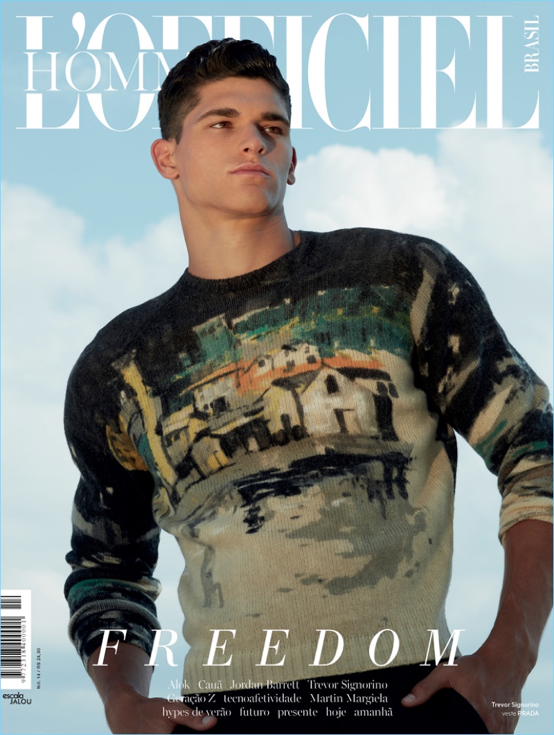 Trevor Signorino covers L'Officiel Hommes Brasil.