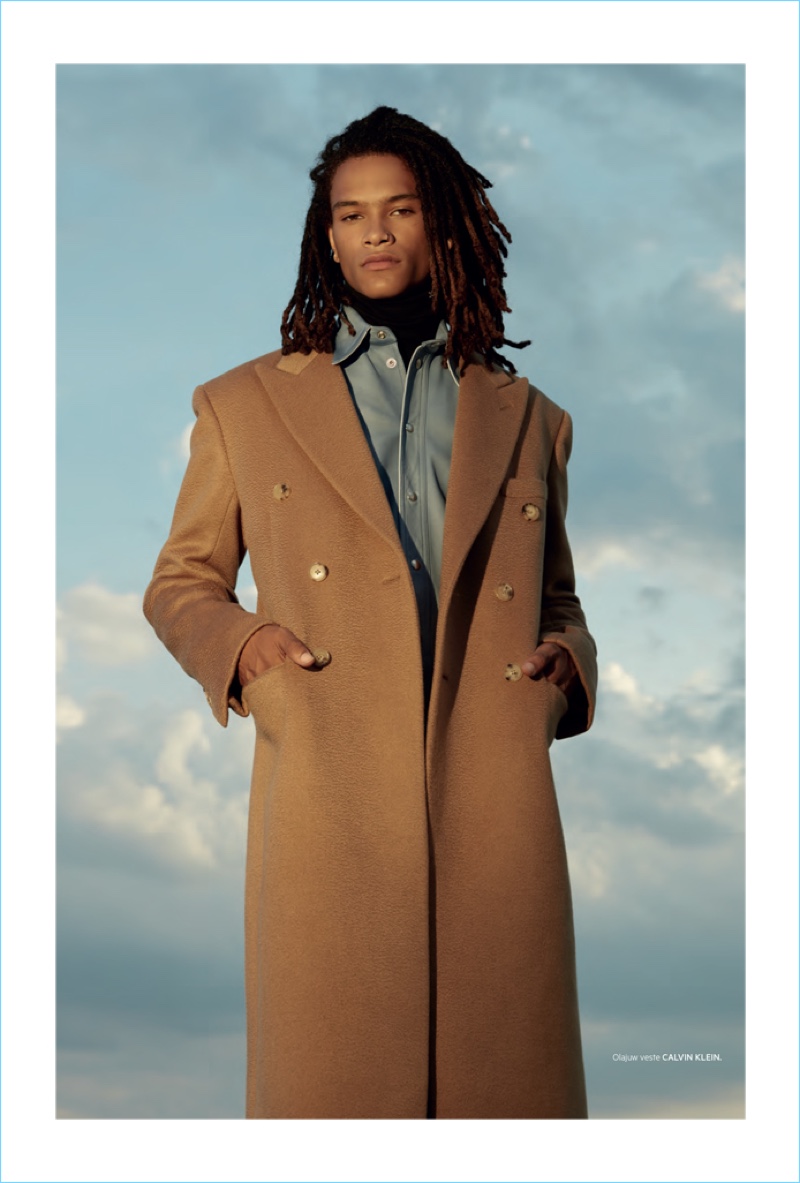 Model Olajuwon Anderson is a sleek image in Calvin Klein.