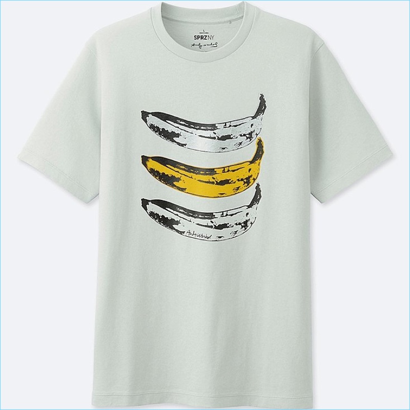 UNIQLO SPRZ NY Silver Factory Graphic Bananas Andy Warhol T-Shirt