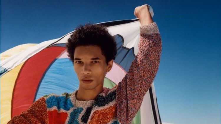 Filip Roséen stars in Missoni's spring-summer 2018 campaign.