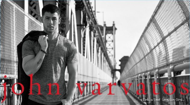 Nick Jonas Stars in John Varvatos Spring '18 Campaign Singer Nick Jonas appears in John Varvatos' spring-summer 2018 campaign.