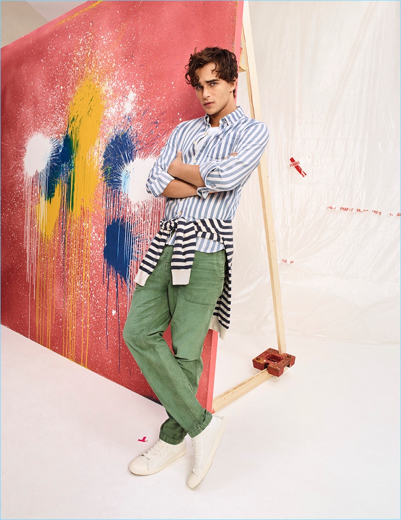 Model Pepe Barroso appears in Pepe Jeans' spring-summer 2018 campaign.
