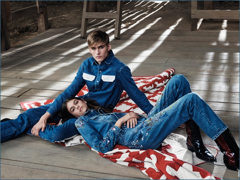 Kaia and Presley Gerber star in a campaign for Calvin Klein Jeans.