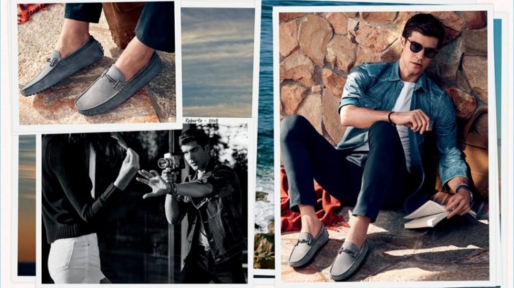 Roberto Bolle stars in Tod's spring-summer 2018 campaign.