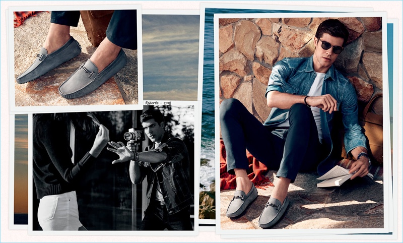 Roberto Bolle stars in Tod's spring-summer 2018 campaign.