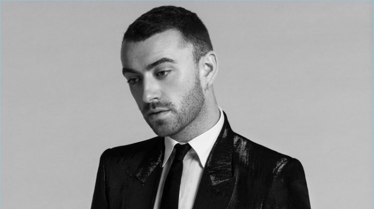Donning a suit, Sam Smith wears Givenchy.