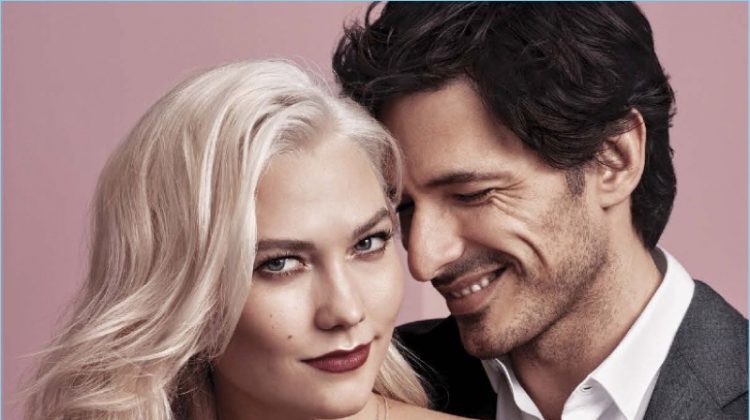 Karlie Kloss and Andres Velencoso front Swarovski's Valentine's Day 2018 campaign.