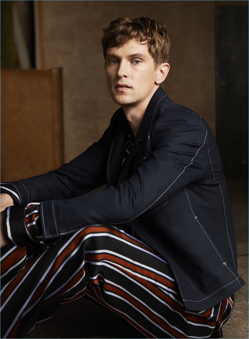 Mathias Lauridsen fronts Tiger of Sweden's spring-summer 2018 campaign.