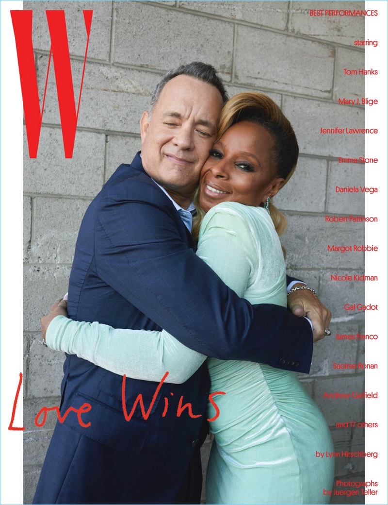 Tom Hanks and Mary J Blige cover W magazine.