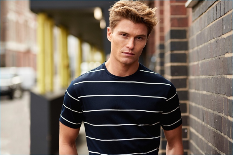 British model Oliver Cheshire connects with Marks & Spencer for Autograph's spring-summer 2018 campaign.