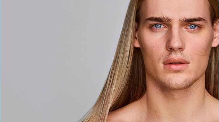 Ton Heukels rocks long hair for Balmain Paris Hair Couture's spring-summer 2018 campaign.