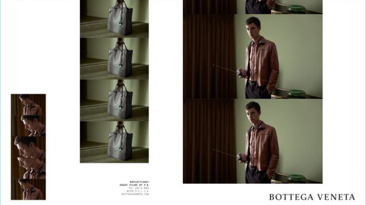 Janis Ancens stars in Bottega Veneta's spring-summer 2018 campaign.