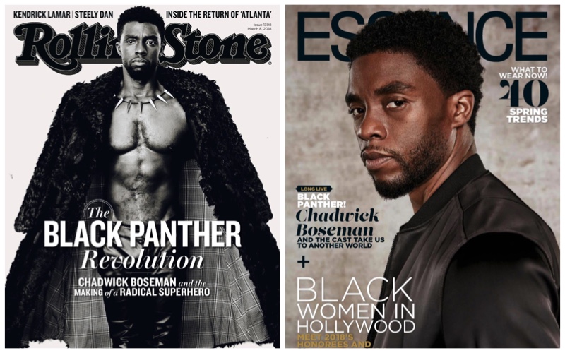 Chadwick Boseman covers the latest issues of Rolling Stone and Essence.