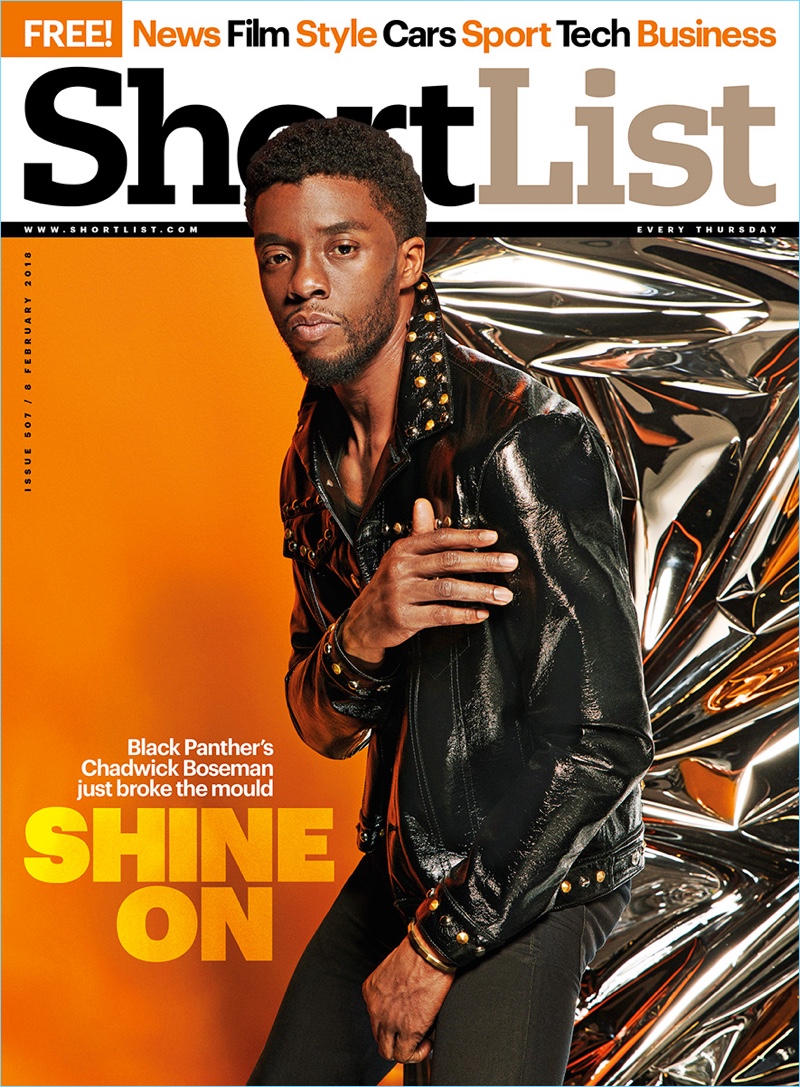 Chadwick Boseman covers ShortList magazine.
