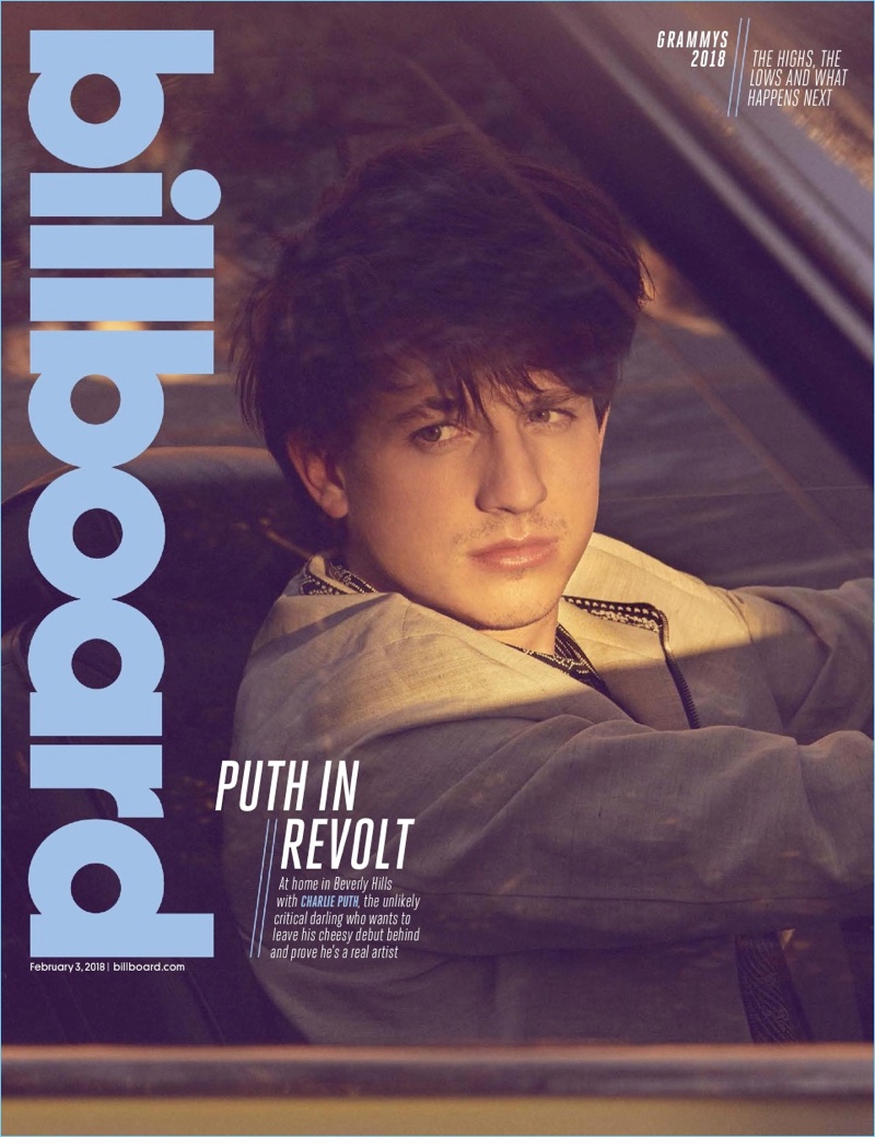 Charlie Puth covers Billboard magazine.
