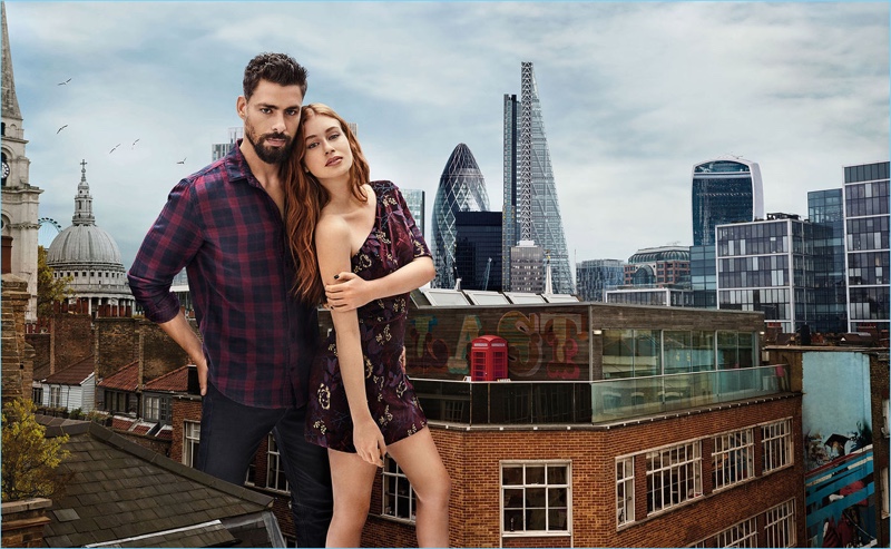 Actors Cauã Reymond and Marina Ruy Barbosa appear in Colcci's fall-winter 2018 campaign.