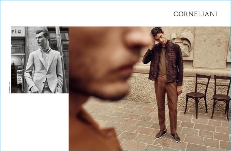 Italian brand Corneliani unveils its spring-summer 2018 campaign.