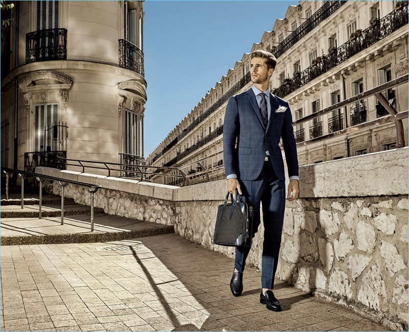 Suiting up for Autason's spring-summer 2018 campaign, Edward Wilding impresses.
